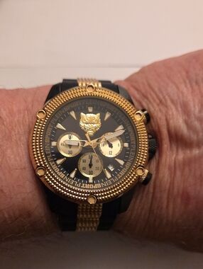 Philipp Plein Black & Gold Chronograph Watch